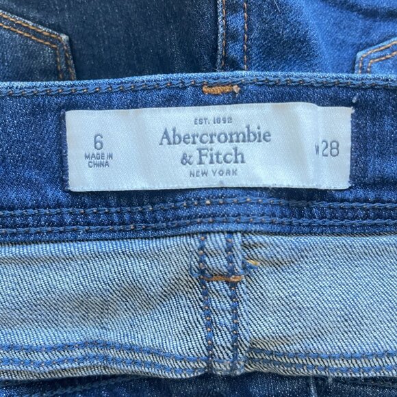 Abercrombie & Fitch Shorts Blue Denim Jean 6 W28 - Picture 6 of 7